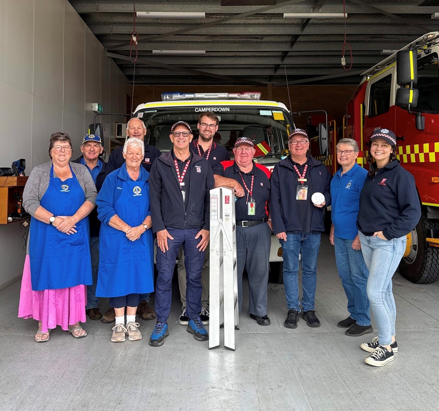 Camperdown CFA and Lion's club members